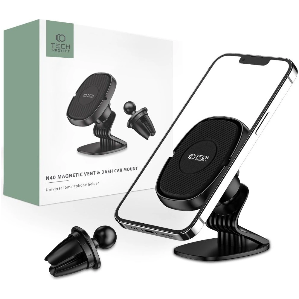 Wholesale Tech-Protect N40 Magnetic Dashboard & Vent Car Mount Black - THP1321 - {ean13} - Hurt