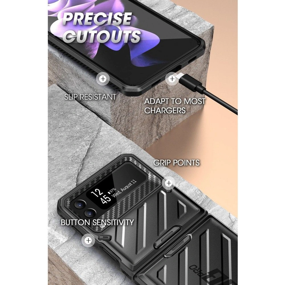 Hurtownia GSM - Etui Supcase Unicorn Beetle Pro Samsung Galaxy Z Flip 4 Černé - SPC275 - {ean13} - Hurt
