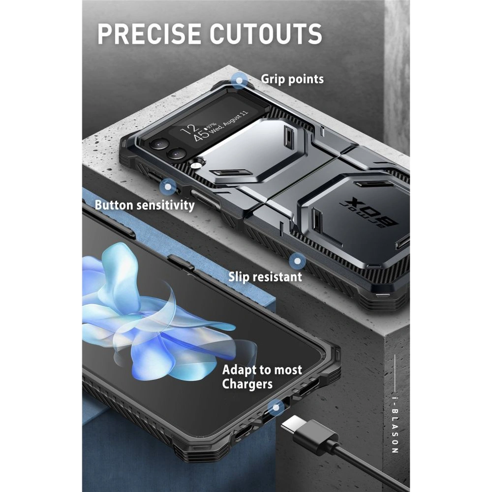 Hurtownia GSM - Etui Supcase IBLSN Armorbox Samsung Galaxy Z Flip 4 Černá - SPC280 - {ean13} - Hurt