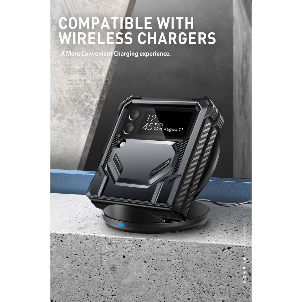 Wholesale Supcase IBLSN Armorbox Samsung Galaxy Z Flip 4 Black - SPC280 - {ean13} - Hurt
