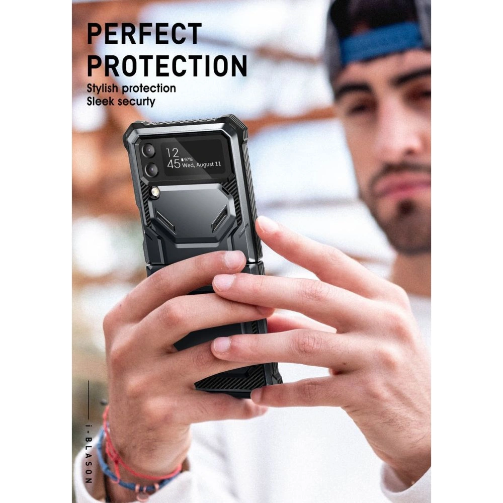 Hurtownia GSM - Etui Supcase IBLSN Armorbox Samsung Galaxy Z Flip 4 Černá - SPC280 - {ean13} - Hurt
