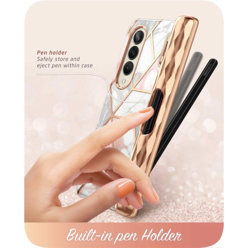 Etui Supcase Cosmo Pen Samsung Galaxy Z Fold 4 Marble