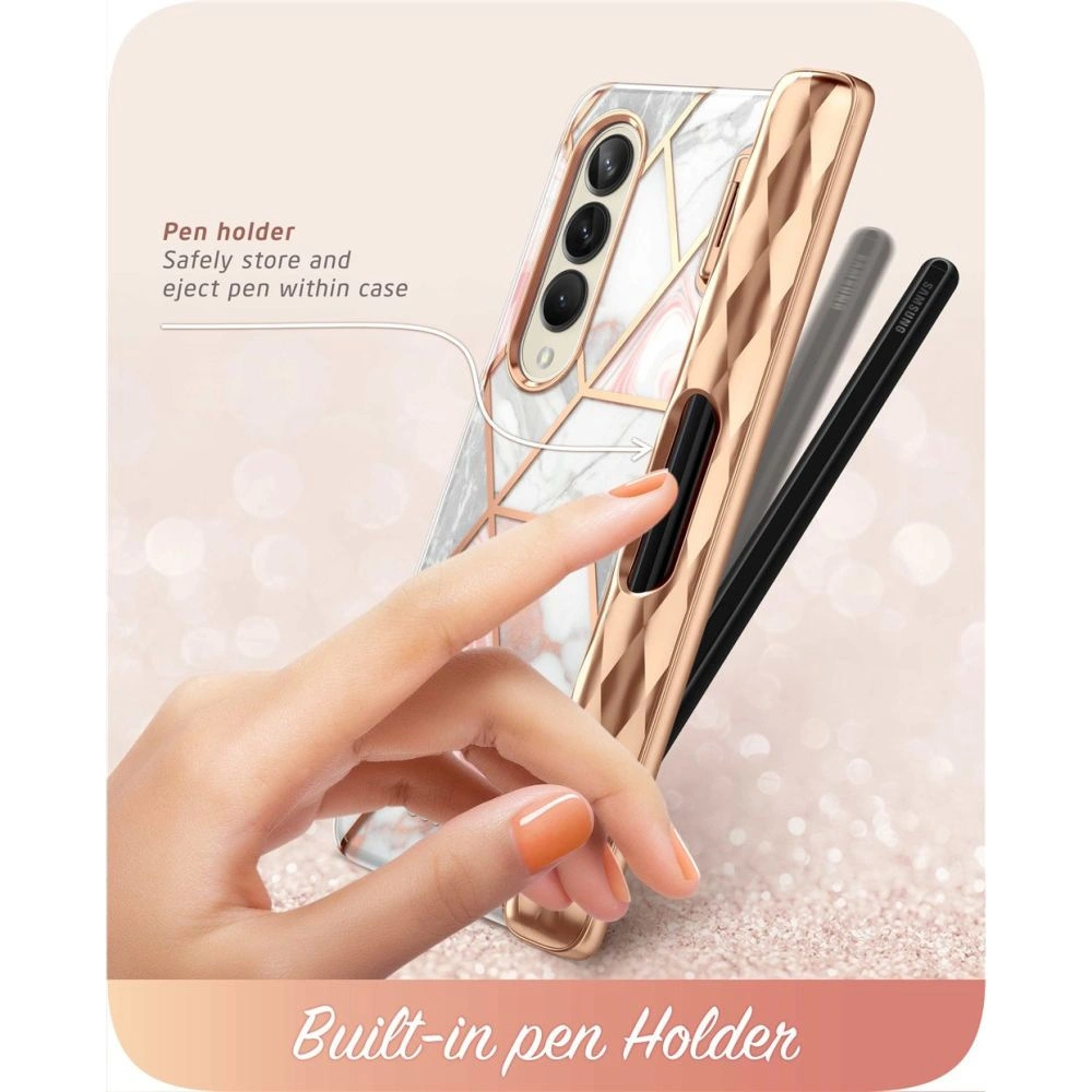 Wholesale Supcase Cosmo Pen Samsung Galaxy Z Fold 4 Marble - SPC283 - {ean13} - Hurt