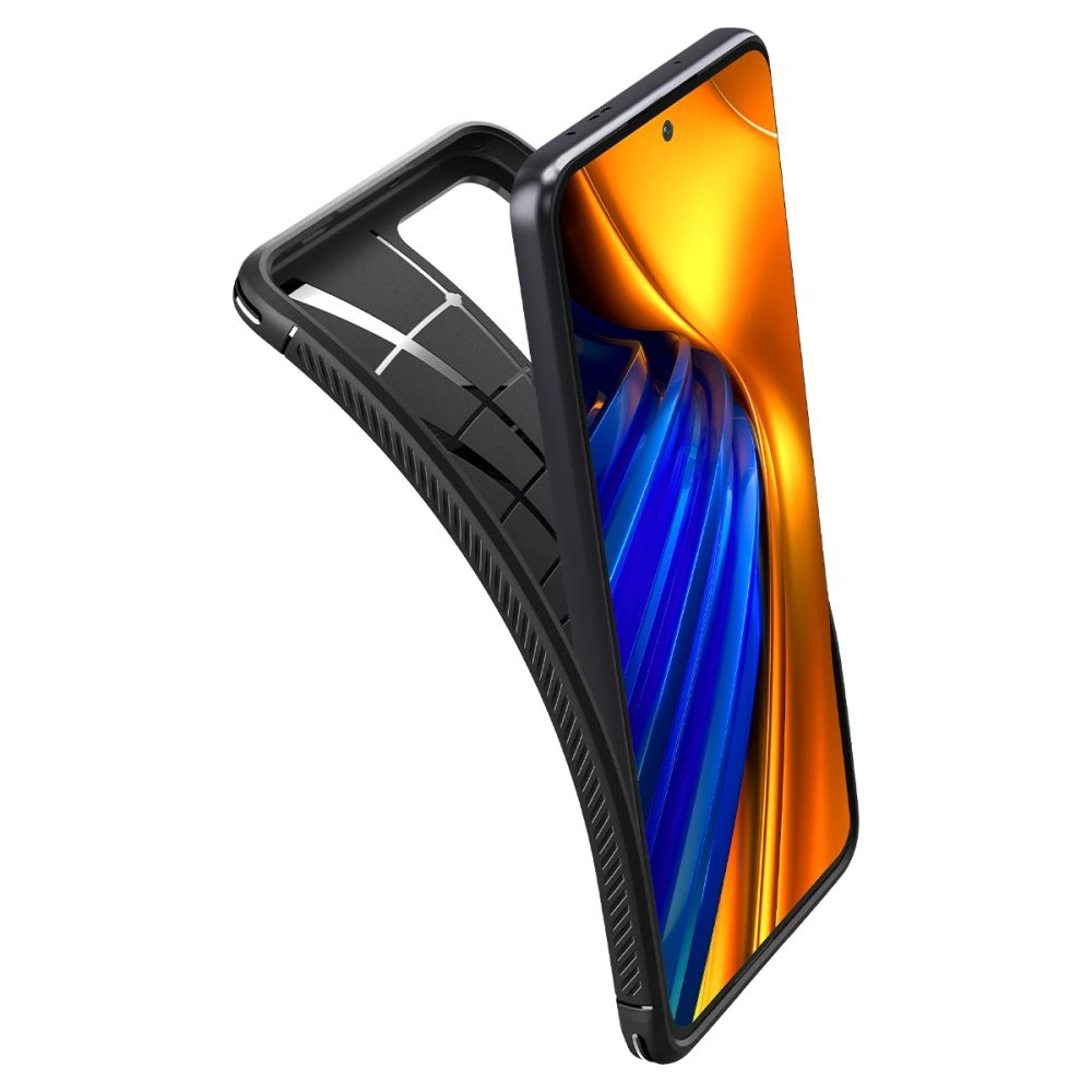 Hurtownia GSM - Etui Spigen Rugged Armor POCO F4 Matná Černá - SPN2325 - {ean13} - Hurt