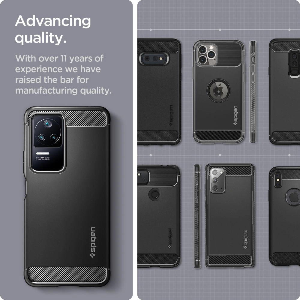 Wholesale Spigen Rugged Armor POCO F4 Matte Black - SPN2325 - {ean13} - Hurt