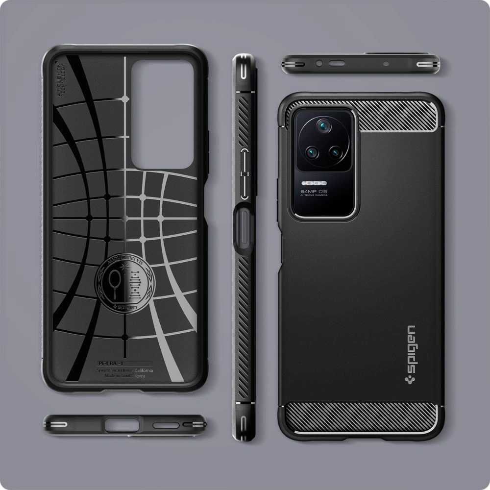 Wholesale Spigen Rugged Armor POCO F4 Matte Black - SPN2325 - {ean13} - Hurt