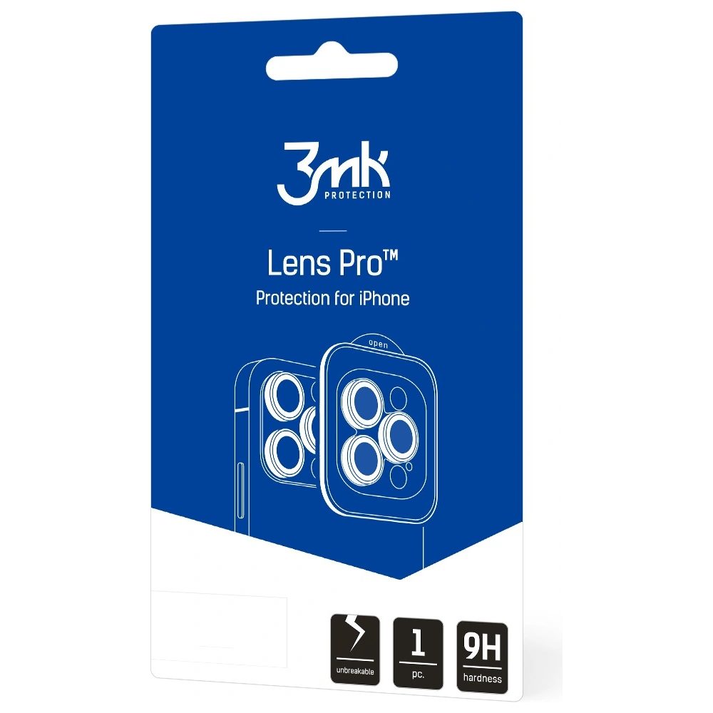 Hurtownia GSM - Hybidní sklo na objektiv fotoaparátu 3MK Lens Protection Pro Apple iPhone 14 Plus / 15 Plus stříbrný/silver - 3MK3955 - {ean13} - Hurt