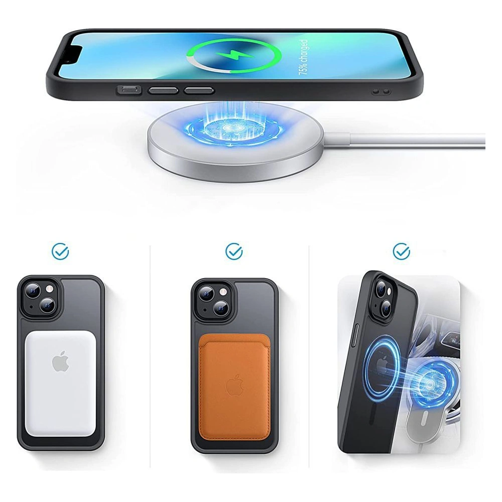 Hurtownia GSM - Etui Tech-Protect Magmat MagSafe Apple iPhone 14 Černá/Průhledná - THP1339 - {ean13} - Hurt