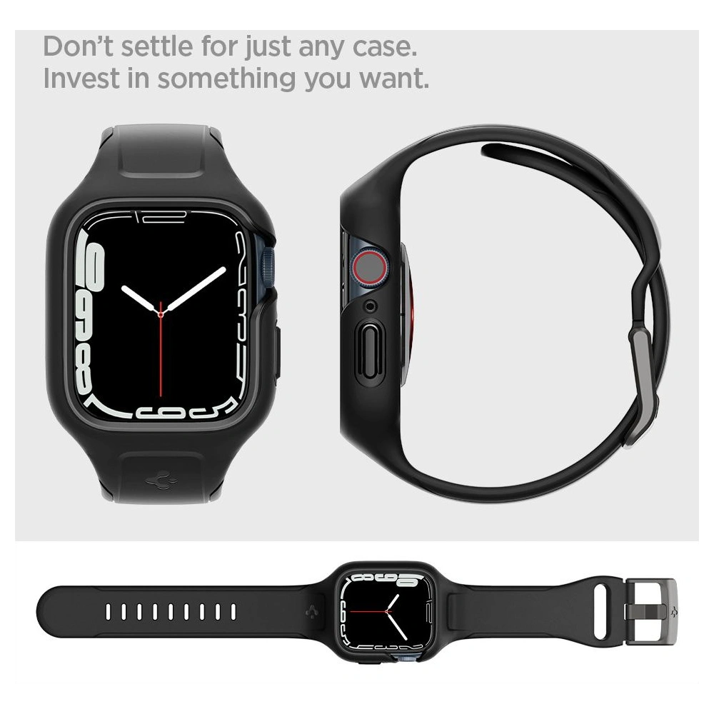 Hurtownia GSM - Pasek Spigen Liquid Air Pro Apple Watch 4/5/6/7/8/9/SE 44/45mm Černý - SPN2329 - {ean13} - Hurt