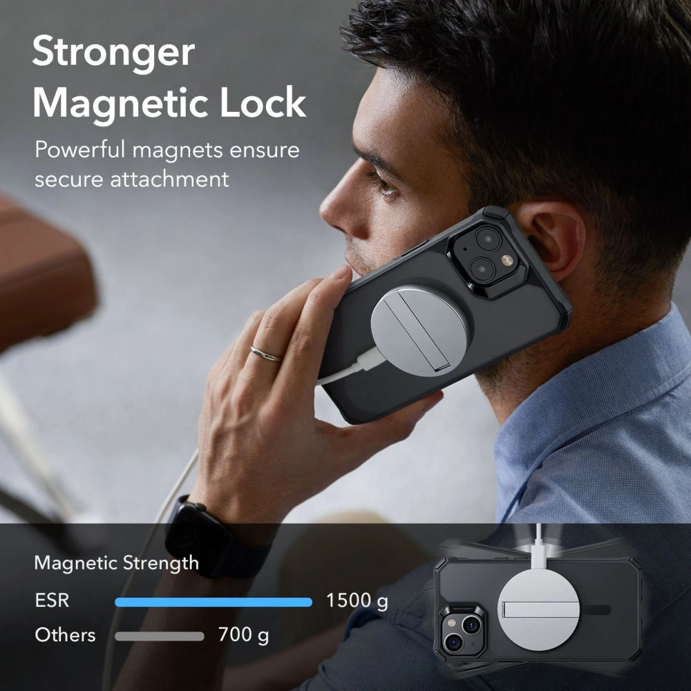 Wholesale ESR Air Armor Halolock MagSafe Apple iPhone 14 Pro Frosted Black - ESR527 - {ean13} - Hurt
