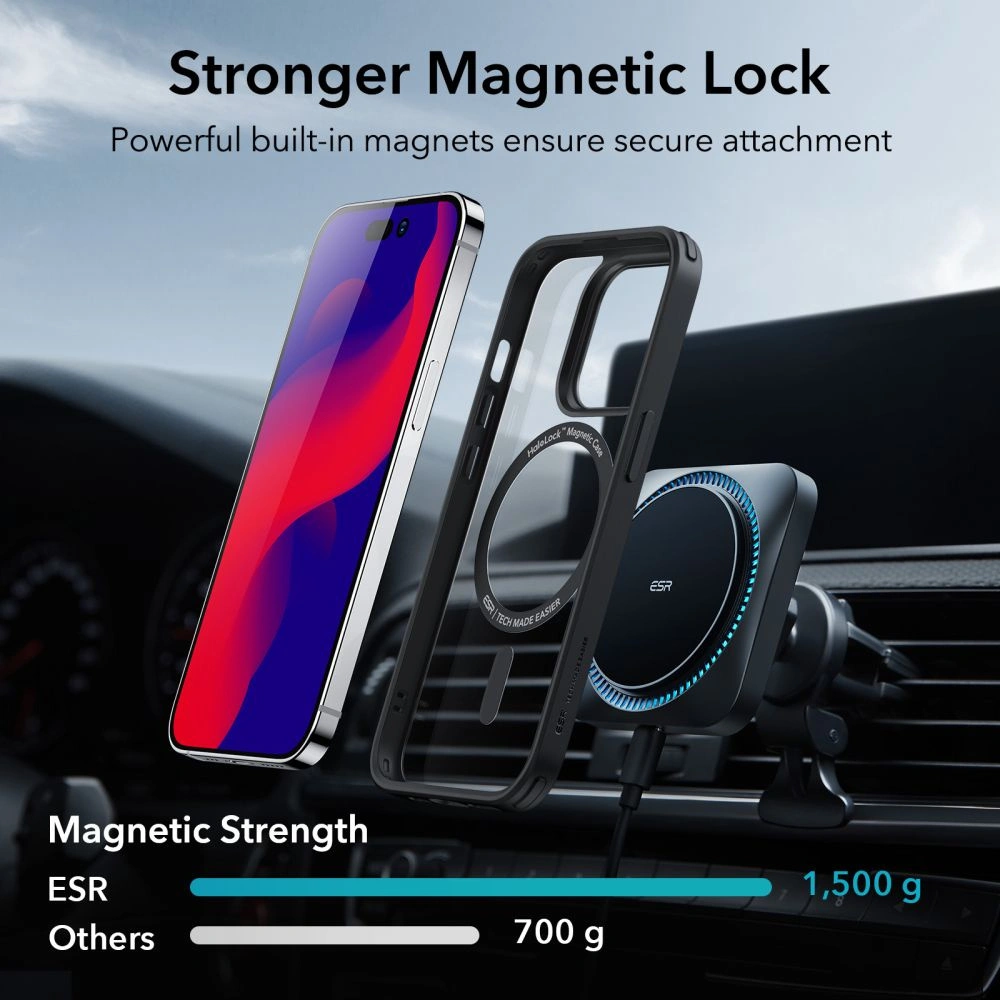 Hurtownia GSM - Case ESR Ch Halolock MagSafe Apple iPhone 14 Pro Max Klar/Schwarz - ESR539 - {ean13} - Hurt