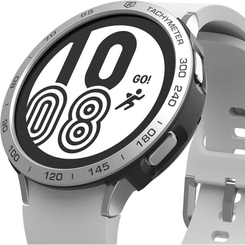 Nakładka Ringke Bezel Styling 44-10 + etui Ringke Air Sports Samsung Galaxy Watch 4 44mm Black/Silver