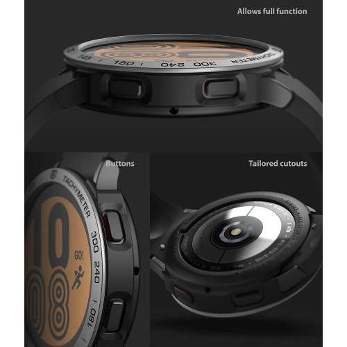 Nakładka Ringke Bezel Styling 44-10 + etui Ringke Air Sports Samsung Galaxy Watch 4 44mm Black/Silver