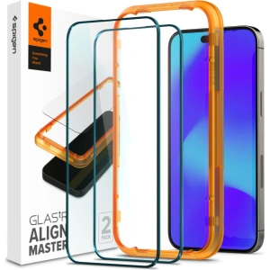 Tvrzené sklo Spigen GLAS.tR Slim AlignMaster Apple iPhone 14 Pro Max Black [2 PACK]