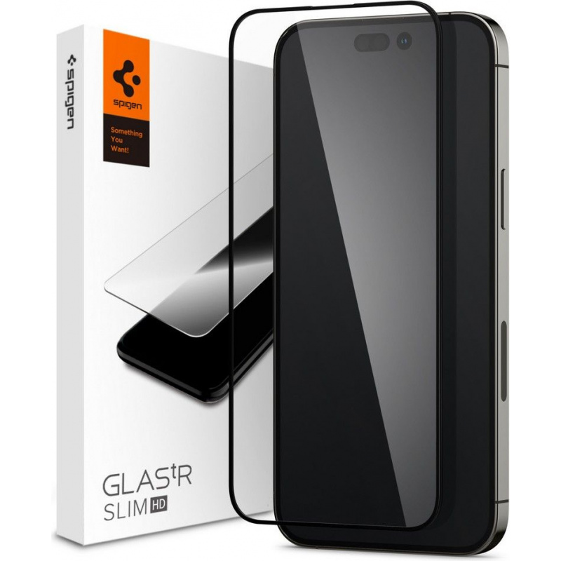Spigen Distributor - 8809811866445 - SPN2344 - Spigen GLAS.tR Slim Apple iPhone 14 Pro Max Black - B2B homescreen