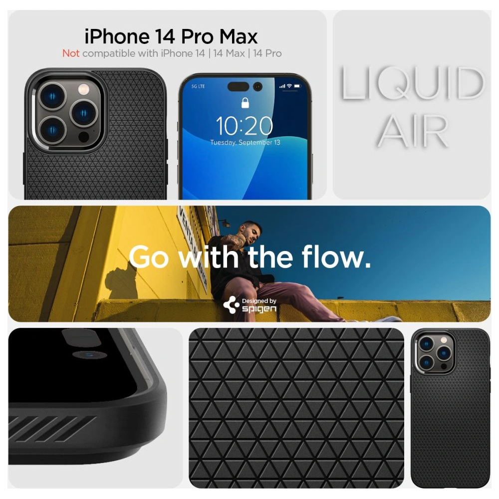 Wholesale Spigen Liquid Air Apple iPhone 14 Pro Max Matte Black - SPN2348 - {ean13} - Hurt