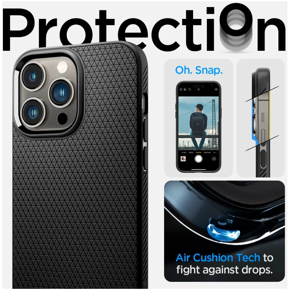 Wholesale Spigen Liquid Air Apple iPhone 14 Pro Max Matte Black - SPN2348 - {ean13} - Hurt