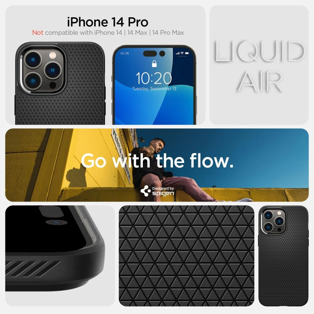 Hurtownia GSM - Etui Spigen Liquid Air Apple iPhone 14 Pro Matte Black - SPN2350 - {ean13} - Hurt