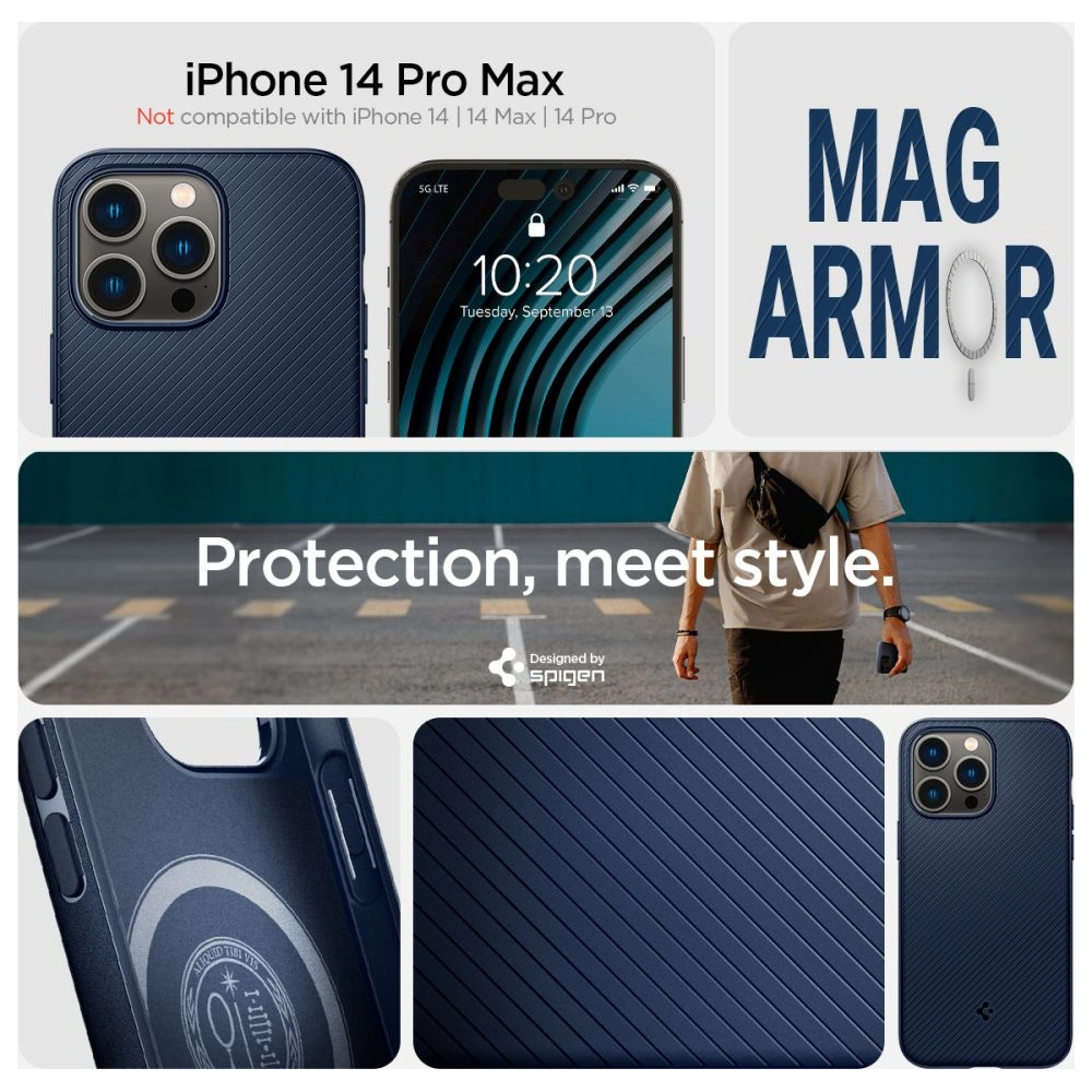 Hurtownia GSM - Case Spigen Mag Armor Apple iPhone 14 Pro Max Marineblau - SPN2361 - {ean13} - Hurt