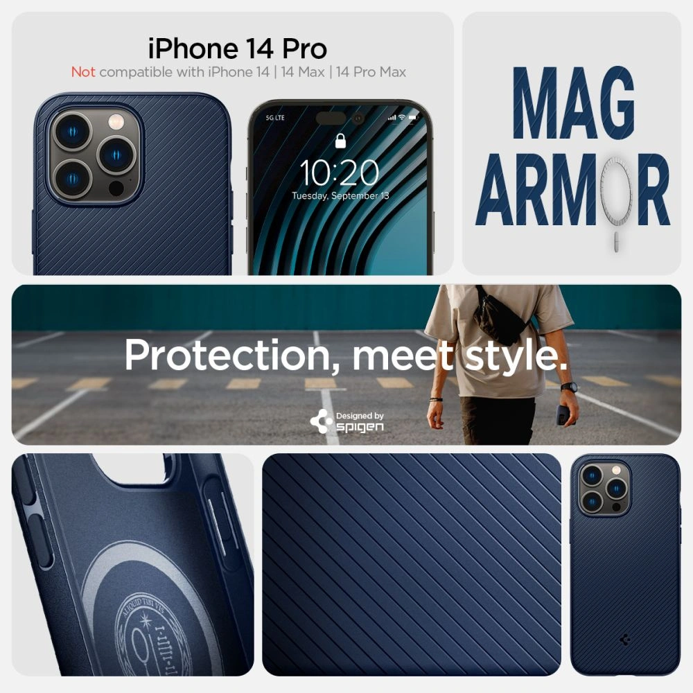 Hurtownia GSM - Etui Spigen Mag Armor Apple iPhone 14 Pro Navy Blue - SPN2365 - {ean13} - Hurt