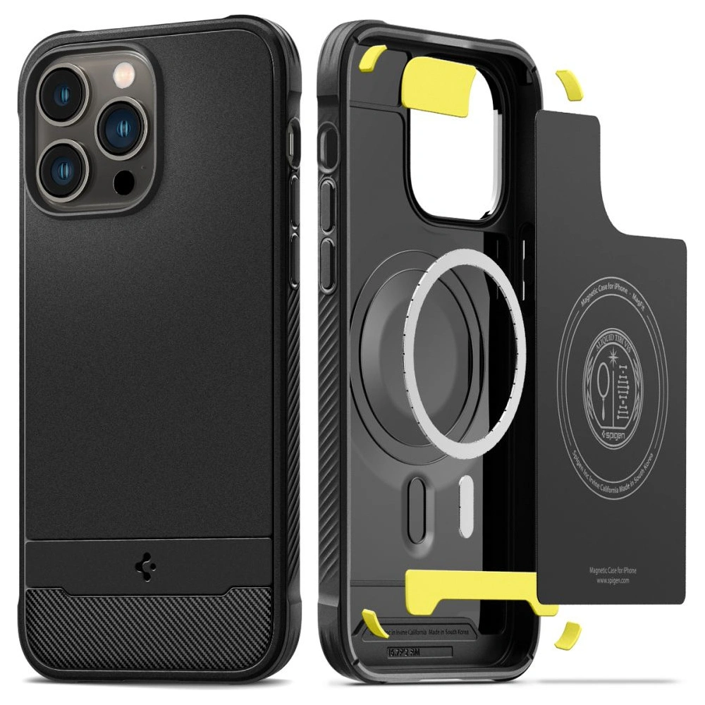 Hurtownia GSM - Etui Spigen Rugged Armor Mag MagSafe Apple iPhone 14 Pro Max Matně černé - SPN2379 - {ean13} - Hurt