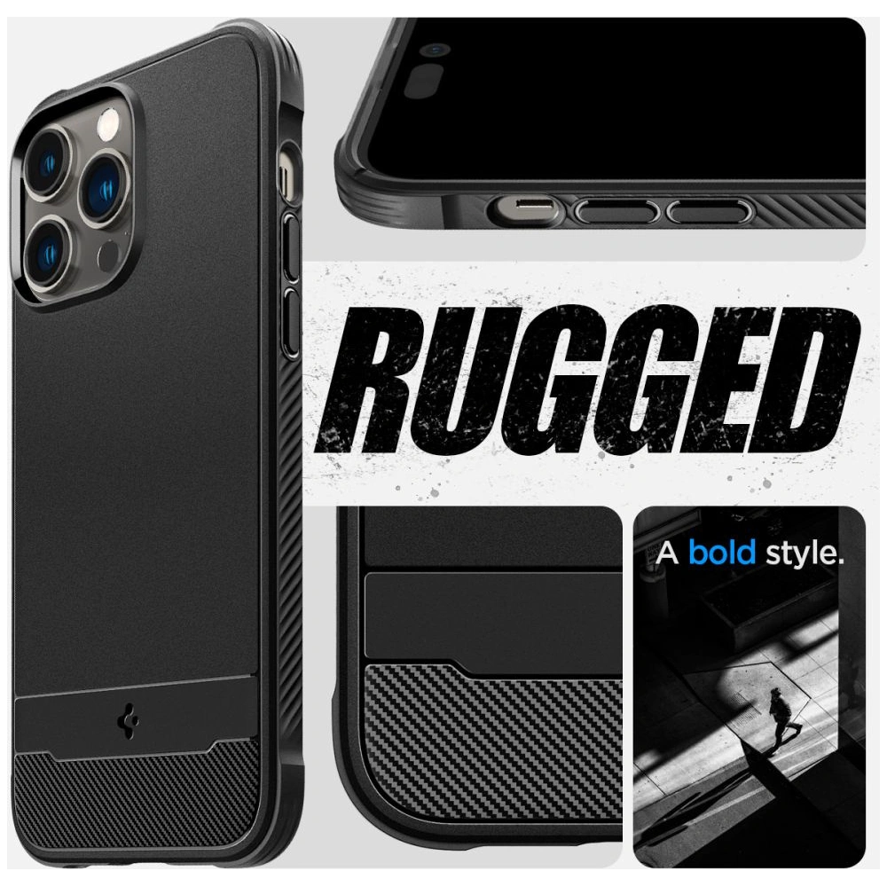 Hurtownia GSM - Etui Spigen Rugged Armor Mag MagSafe Apple iPhone 14 Pro Max Matně černé - SPN2379 - {ean13} - Hurt