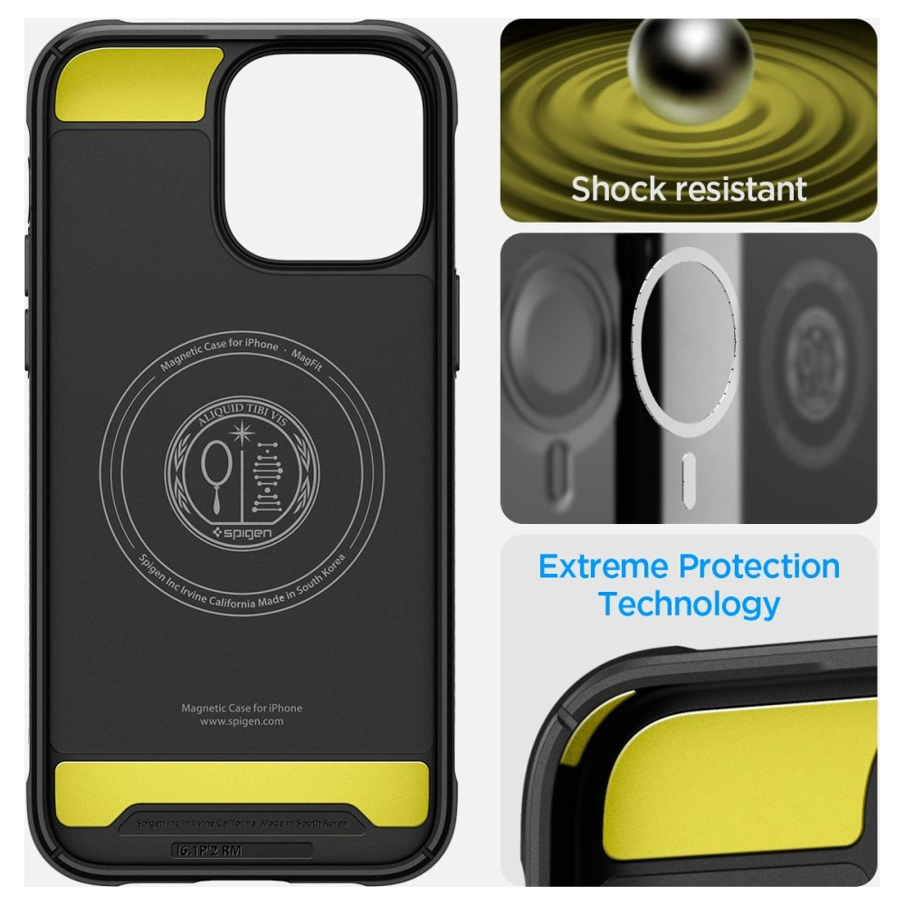 Hurtownia GSM - Etui Spigen Rugged Armor Mag MagSafe Apple iPhone 14 Pro Max Matně černé - SPN2379 - {ean13} - Hurt