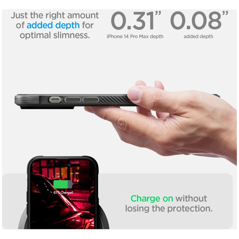Wholesale Spigen Rugged Armor Mag MagSafe Apple iPhone 14 Pro Max Matte Black - SPN2379 - {ean13} - Hurt
