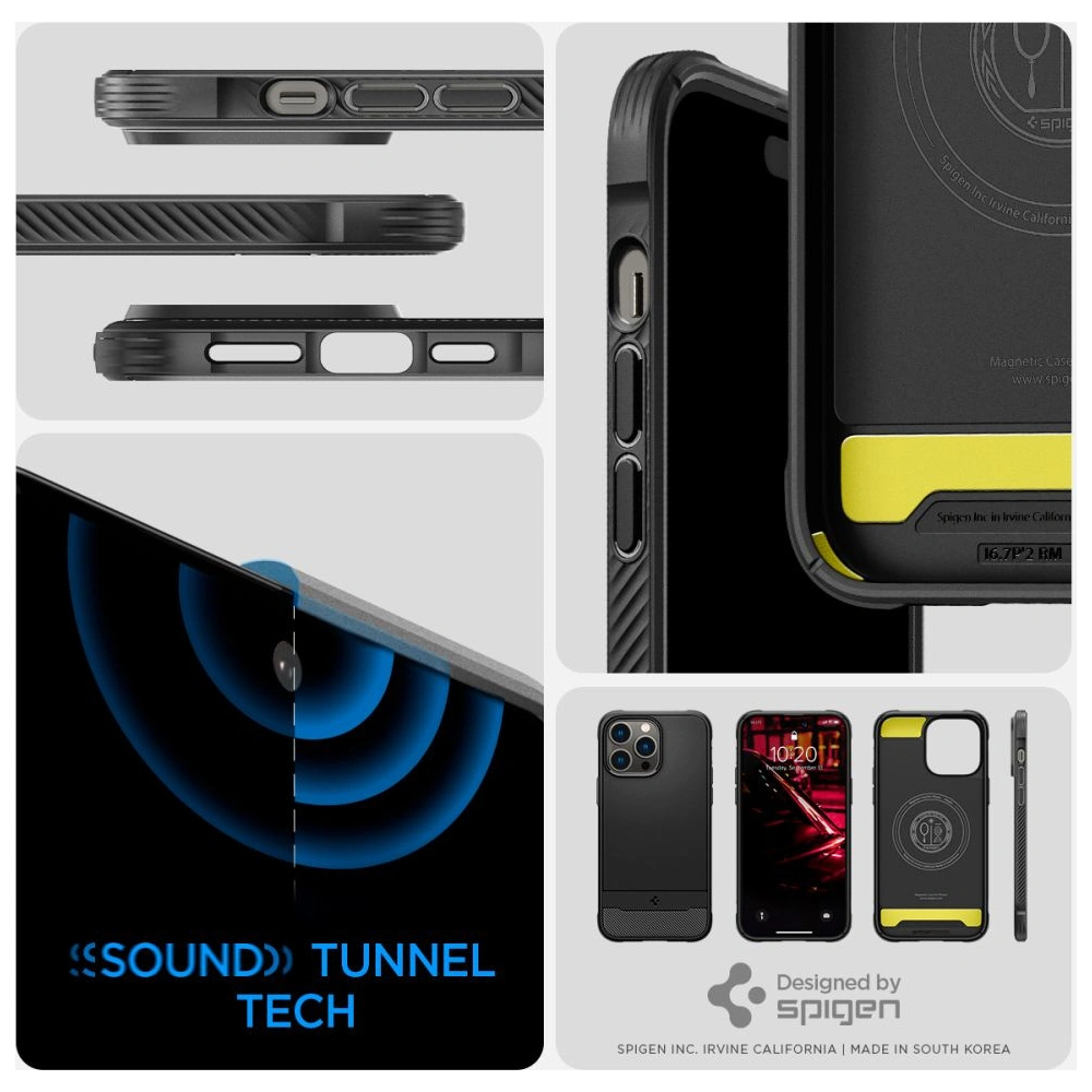 Hurtownia GSM - Etui Spigen Rugged Armor Mag MagSafe Apple iPhone 14 Pro Max Matně černé - SPN2379 - {ean13} - Hurt