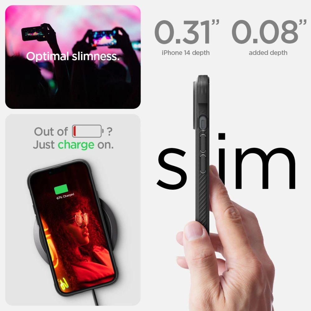 Hurtownia GSM - Etui Spigen Rugged Armor Mag MagSafe Apple iPhone 14 Matná černá - SPN2382 - {ean13} - Hurt