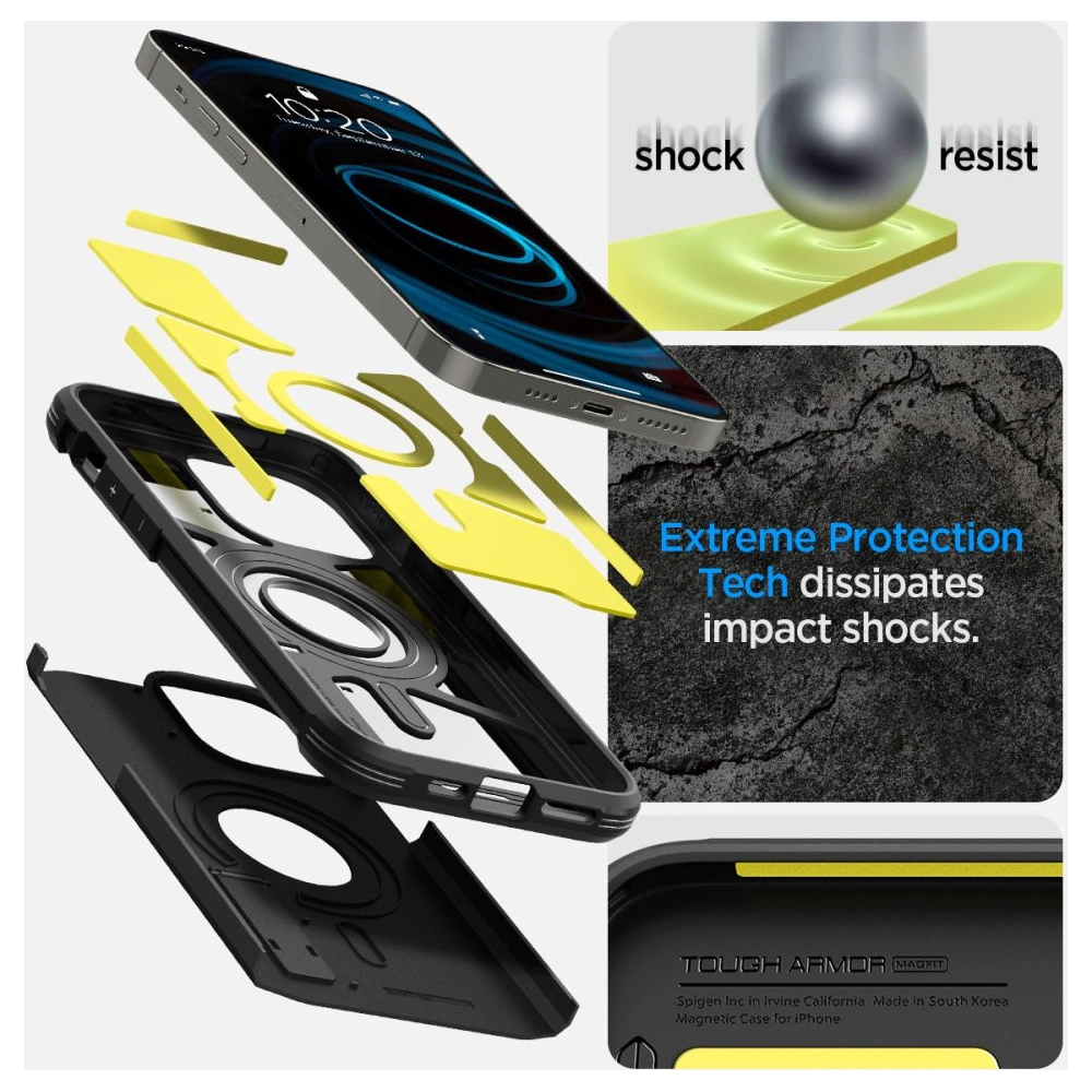 Hurtownia GSM - Etui Spigen Tough Armor Mag MagSafe Apple iPhone 14 Pro Max černé - SPN2405 - {ean13} - Hurt