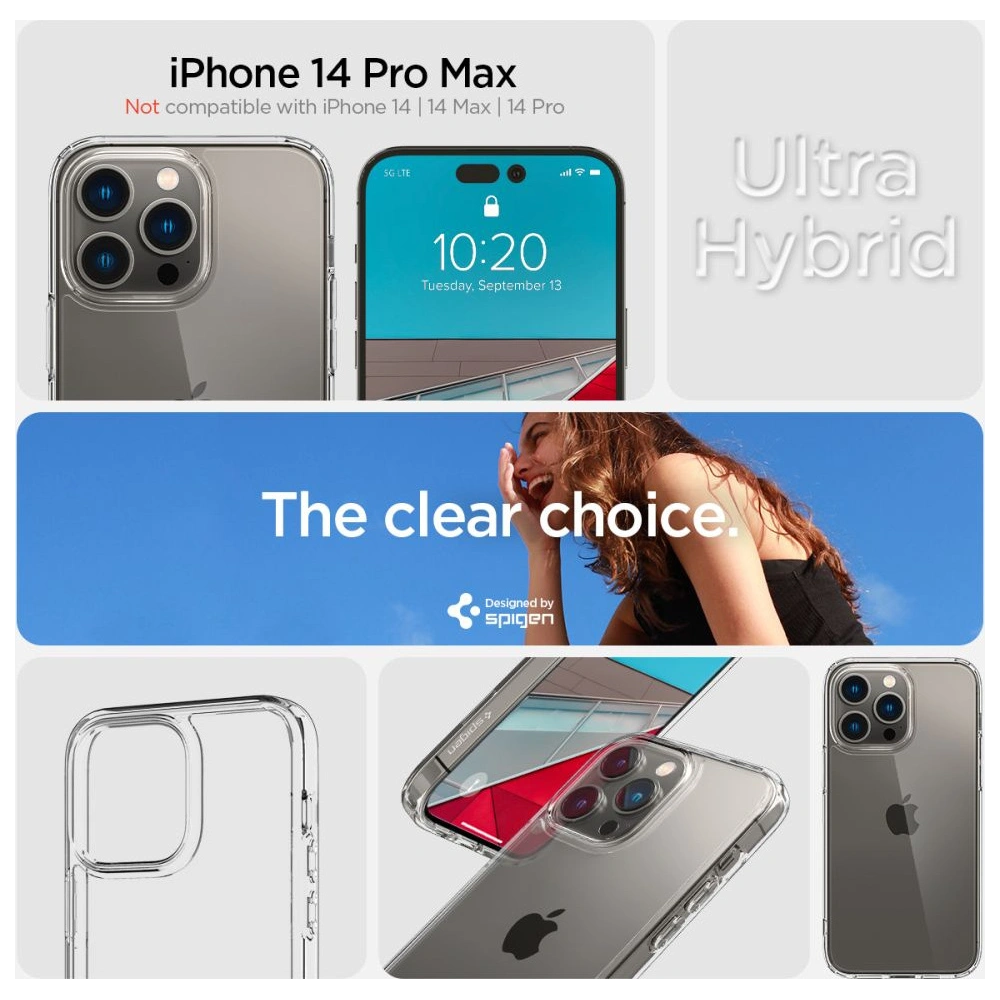 Hurtownia GSM - Etui Spigen Ultra Hybrid Apple iPhone 14 Pro Max Crystal Clear - SPN2421CLR - {ean13} - Hurt