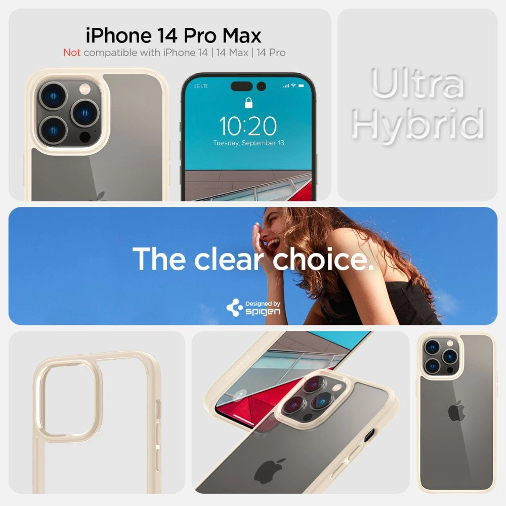 Hurtownia GSM - Etui Spigen Ultra Hybrid Apple iPhone 14 Pro Max Písečná béžová - SPN2422 - {ean13} - Hurt