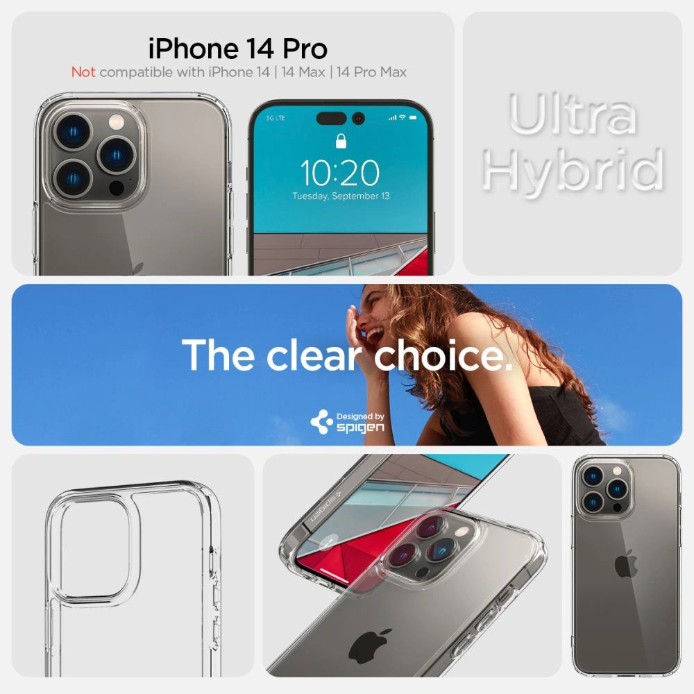 Hurtownia GSM - Etui Spigen Ultra Hybrid Apple iPhone 14 Pro Crystal Clear - SPN2430 - {ean13} - Hurt