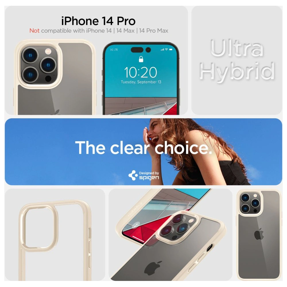 Hurtownia GSM - Etui Spigen Ultra Hybrid Apple iPhone 14 Pro Písek Béžový - SPN2433 - {ean13} - Hurt