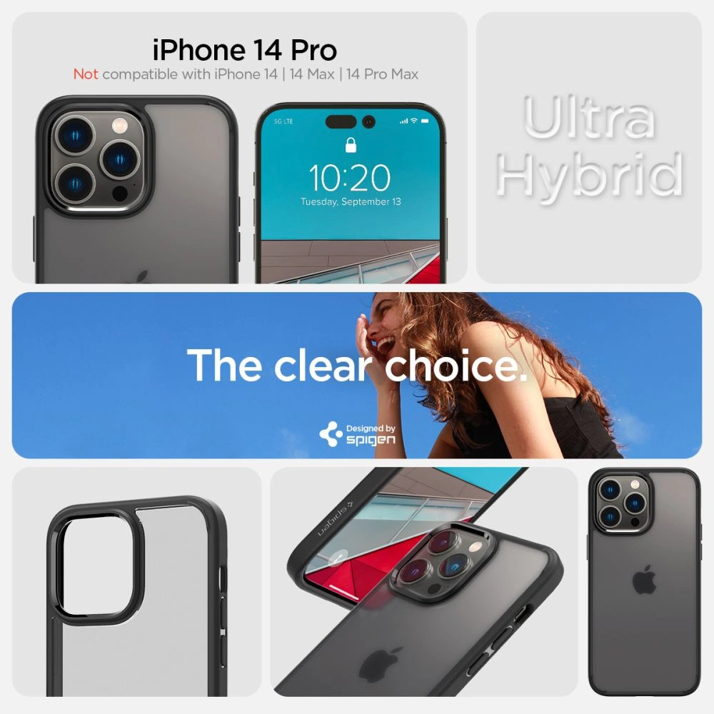 Hurtownia GSM - Etui Spigen Ultra Hybrid Apple iPhone 14 Pro Frost Black - SPN2436 - {ean13} - Hurt