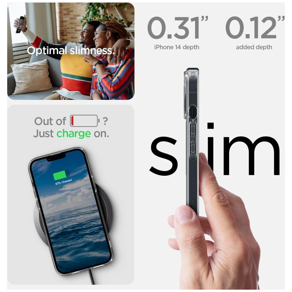 Hurtownia GSM - Etui Spigen Ultra Hybrid Mag MagSafe Apple iPhone 14 Plus / 15 Plus Bílá - SPN2442 - {ean13} - Hurt