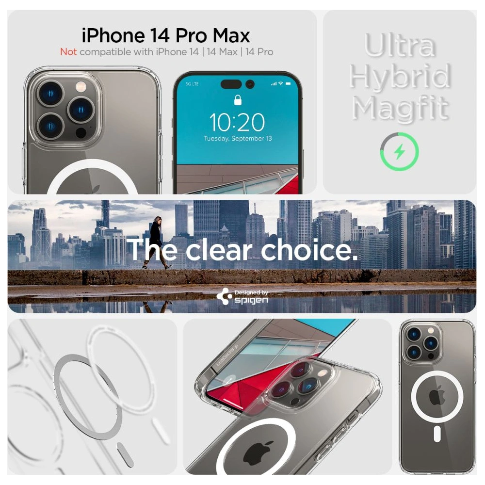 Hurtownia GSM - Etui Spigen Ultra Hybrid Mag MagSafe Apple iPhone 14 Pro Max Bílá - SPN2452 - {ean13} - Hurt