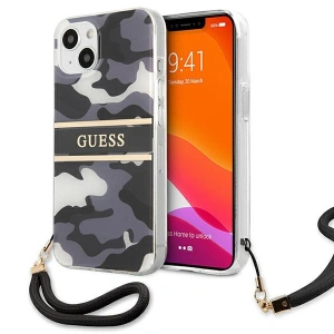 Hurtownia GSM - [OUTLET] Case Guess GUHCP13MKCABBK Apple iPhone 13 schwarz/black hardcase Camo Strap Collection - OT-331 - {ean13} - Hurt