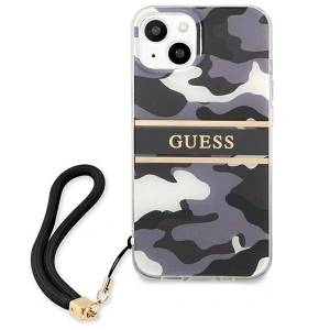 Hurtownia GSM - [OUTLET] Case Guess GUHCP13MKCABBK Apple iPhone 13 schwarz/black hardcase Camo Strap Collection - OT-331 - {ean13} - Hurt