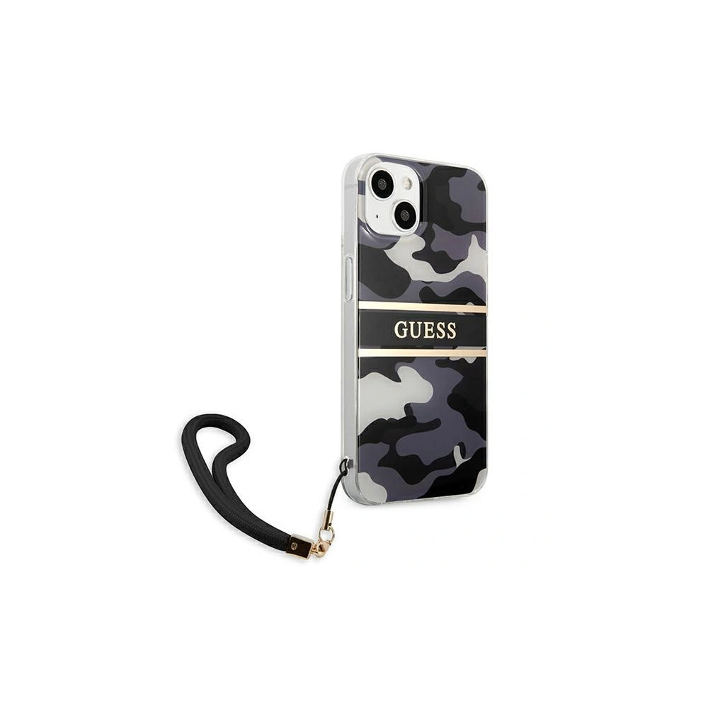 Hurtownia GSM - [OUTLET] Case Guess GUHCP13MKCABBK Apple iPhone 13 schwarz/black hardcase Camo Strap Collection - OT-331 - {ean13} - Hurt