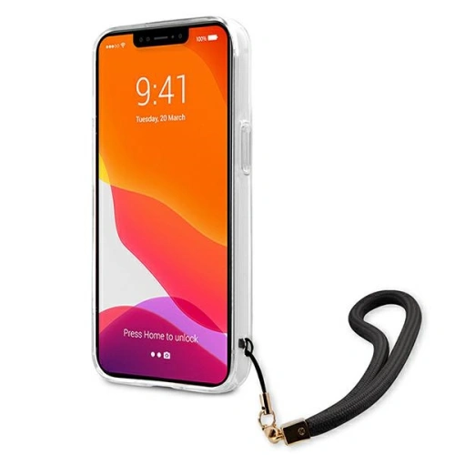 [OUTLET] Etui Guess GUHCP13MKCABBK Apple iPhone 13 czarny/black hardcase Camo Strap Collection