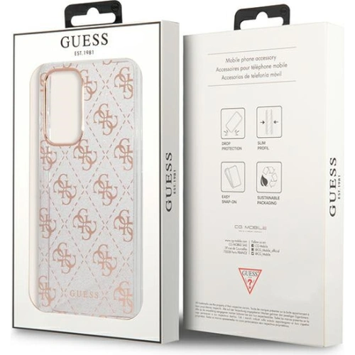 Etui Guess GUHCA53PCU4GLPI Samsung Galaxy A53 5G różowy/pink hard case 4G Glitter