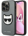 Karl Lagerfeld KLHCP14LSAPCHG Apple iPhone 14 Pro hardcase silver Saffiano Choupette Head Patch