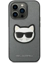 Hurtownia GSM - Etui Karl Lagerfeld KLHCP14LSAPCHG Apple iPhone 14 Pro hardcase srebrny/silver Saffiano Choupette Head Patch - KLD981 - {ean13} - Hurt