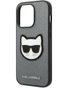 Hurtownia GSM - Etui Karl Lagerfeld KLHCP14LSAPCHG Apple iPhone 14 Pro hardcase srebrny/silver Saffiano Choupette Head Patch - KLD981 - {ean13} - Hurt