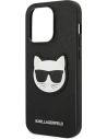 Wholesale Karl Lagerfeld KLHCP14LSAPCHK Apple iPhone 14 Pro hardcase black Saffiano Choupette Head Patch - KLD982 - {ean13} - Hurt
