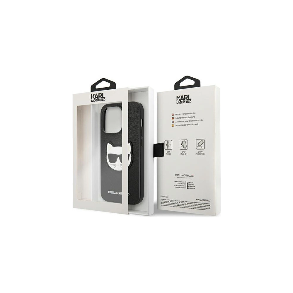 Hurtownia GSM - Etui Karl Lagerfeld KLHCP14LSAPCHK Apple iPhone 14 Pro hardcase czarny/black Saffiano Choupette Head Patch - KLD982 - {ean13} - Hurt