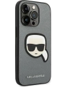 Wholesale Karl Lagerfeld KLHCP14LSAPKHG Apple iPhone 14 Pro silver hardcase Saffiano Karl`s Head Patch - KLD983 - {ean13} - Hurt