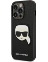Hurtownia GSM - Etui Karl Lagerfeld KLHCP14LSAPKHK Apple iPhone 14 Pro negru/black hardcase Saffiano Patch cu capul lui Karl - KLD984 - {ean13} - Hurt